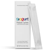 PROGURT sobre frontal mostrando el envase protector y la potencia de 1 trillón CFU