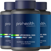 ProHealth envase frontal del producto mostrando marca y formato 3 frascos, confianza y calidad