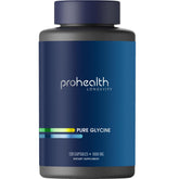 ProHealth frasco frontal de Pure Glycine mostrando 120 cápsulas y claridad de etiqueta