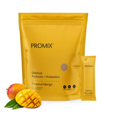ProMix Nutrition envase frontal mostrando diseño y sabor mango para confianza