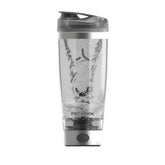 Promixx botella frontal plateada mostrando diseño elegante y portabilidad