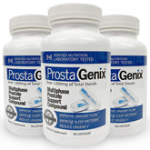 ProstaGenix frasco frontal mostrando el envase y beneficio de confort prostático