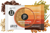 Protein Puck empaque frontal mostrando sabor y beneficios prácticos