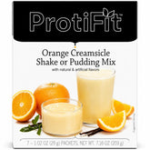 ProtiFit empaque frontal sabor naranja creamsicle, apariencia atractiva y práctico