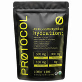 Protocol frente del empaque lemon lime mostrando sello orgánico y beneficios