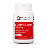 PROTOCOL FOR LIFE BALANCE frasco frontal con etiqueta clara y beneficio de folato