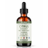 PURA Bergamot frasco frontal mostrando la etiqueta y tamaño práctico