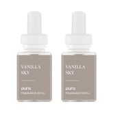Pura frente del empaque mostrando el pack Vanilla Sky y beneficio aroma duradero