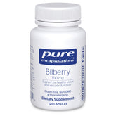 Pure Encapsulations botella frontal con bilberry para apoyo visual y vascular