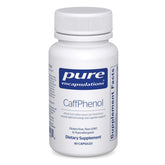 Pure Encapsulations CaffPhenol vista frontal botella mostrando cápsulas y diseño