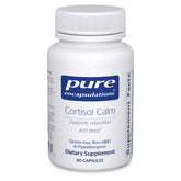 Pure Encapsulations frasco frontal mostrando etiqueta y beneficio de calma