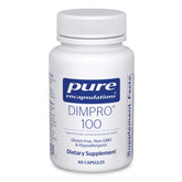 Pure Encapsulations envase frontal mostrando DIMPRO 100 y beneficios de pureza