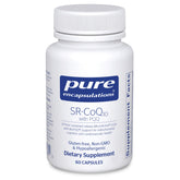 Pure Encapsulations frasco delantero mostrando etiqueta y beneficio de pureza