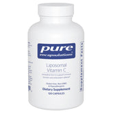Pure Encapsulations frasco frontal mostrando el sello de pureza y beneficio antioxidante