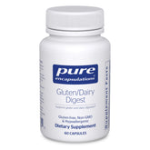 Pure Encapsulations frontal del envase mostrando diseño y beneficio de soporte digestivo