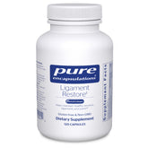 Pure Encapsulations frasco Ligament Restore frente mostrando diseño y beneficio de apoyo
