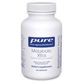 Pure Encapsulations frasco frontal mostrando el envase y beneficio de apoyo metabólico