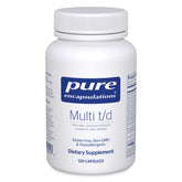 Pure Encapsulations frasco frontal que muestra presentación y beneficios claros