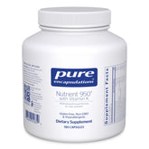 Pure Encapsulations frasco frontal mostrando etiqueta clara y beneficio de pureza