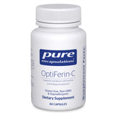 Pure Encapsulations envase frontal mostrando OptiFerin‑C beneficios de calidad