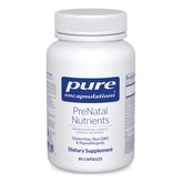 Pure Encapsulations botella frontal clara mostrando el sello de pureza y beneficios