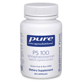 Pure Encapsulations frasco frente mostrando 60 cápsulas y pureza del nutriente