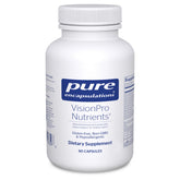 Pure Encapsulations empaque frontal mostrando diseño y beneficios para visión