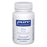 Pure Encapsulations frasco frontal mostrando 180 cápsulas y etiqueta clara beneficio pureza