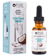 Pure Inventions botella frontal con sabor coco, apariencia premium y seguridad