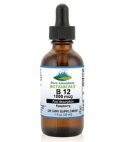 Pure Mountain Botanicals vista frontal del frasco con etiqueta clara y beneficios
