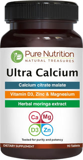 Pure Nutrition frontal del envase mostrando 90 tabletas y beneficios
