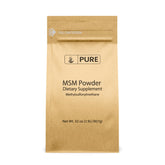Pure Original Ingredients frasco frontal de MSM polvo, presentación clara y sin aditivos