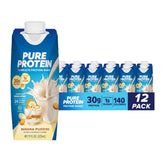 Pure Protein botella frontal mostrando etiqueta y beneficios proteinicos