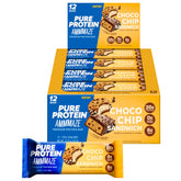 Pure Protein empaque frontal mostrando información nutricional y beneficios