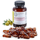 PureC60OliveOil frasco frontal mostrando etiqueta clara y diseño profesional
