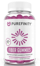 PUREFINITY frasco frontal mostrando etiqueta clara y beneficios