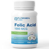 Puregen Labs envase frontal mostrando 1000 tabletas y etiquetado claro
