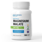 Puregen Labs frasco frontal del suplemento mostrando etiqueta y beneficios