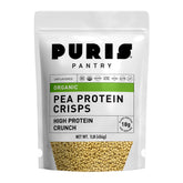 PURIS paquete frontal mostrando crisps y beneficios orgánicos