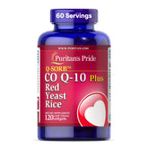 Puritan's Pride frasco frontal mostrando 120 cápsulas y beneficio energía