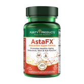 Purity Products AstaFX vista frontal del envase y etiqueta, confianza en calidad