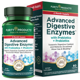 Purity Products frente del empaque mostrando 60 cápsulas y beneficio digestivo