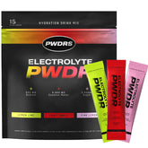 PWDRS empaque frontal mostrando 15 sobres y beneficios de hidratación