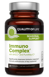 Quality of Life frasco frontal del producto mostrando etiqueta y beneficios