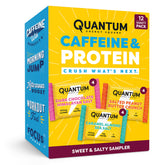 Quantum Energy Squares frente de caja mostrando variedad y conveniencia