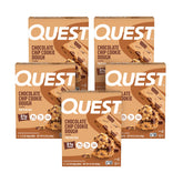 Quest frontal del empaque mostrando sabor y beneficios proteicos