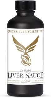 Quicksilver Liver Sauce frente del envase mostrando la presentación y beneficio de absorción rápida