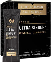 Quicksilver Scientific presentación frontal del producto, packaging práctico para viaje