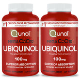 Qunol frasco frontal mostrando etiqueta clara y beneficio de absorción