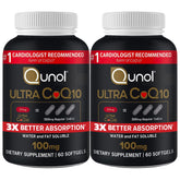 Qunol envase frontal mostrando diseño y beneficio de alta absorción